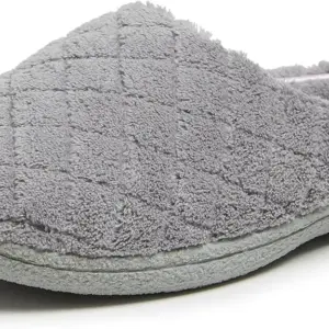 Dearfoams Women's Memory Foam Washable Leslie Clog House Slipper with Wide Widths